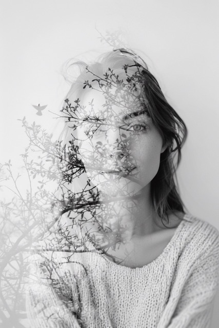 Double Exposure Nature Portrait